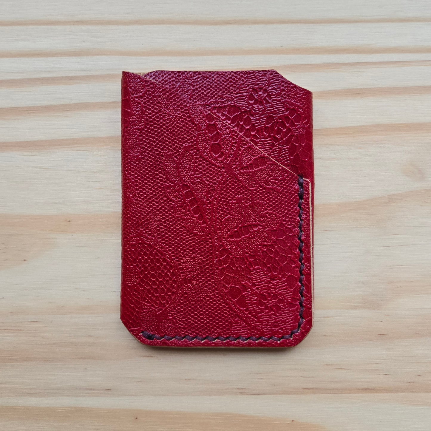 Red Cashmere Double Wrap Wallet