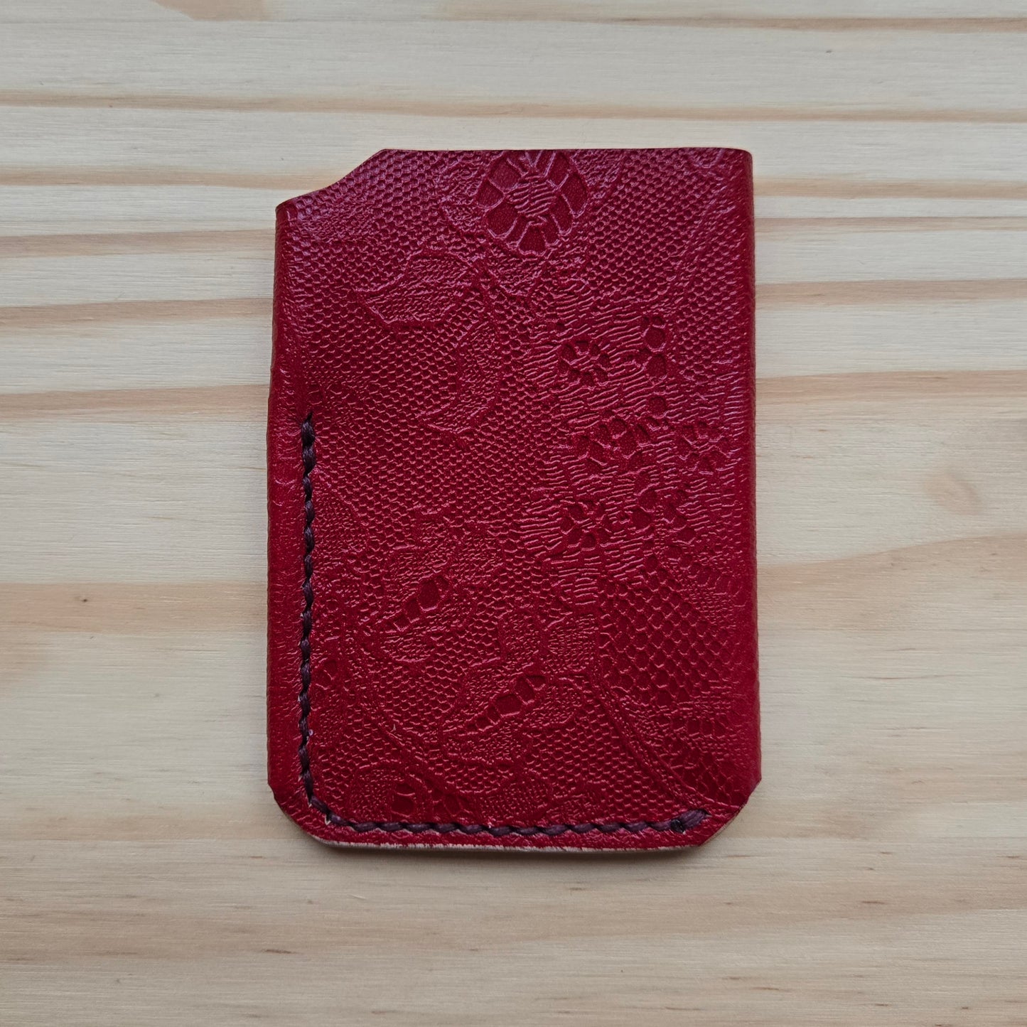 Red Cashmere Double Wrap Wallet