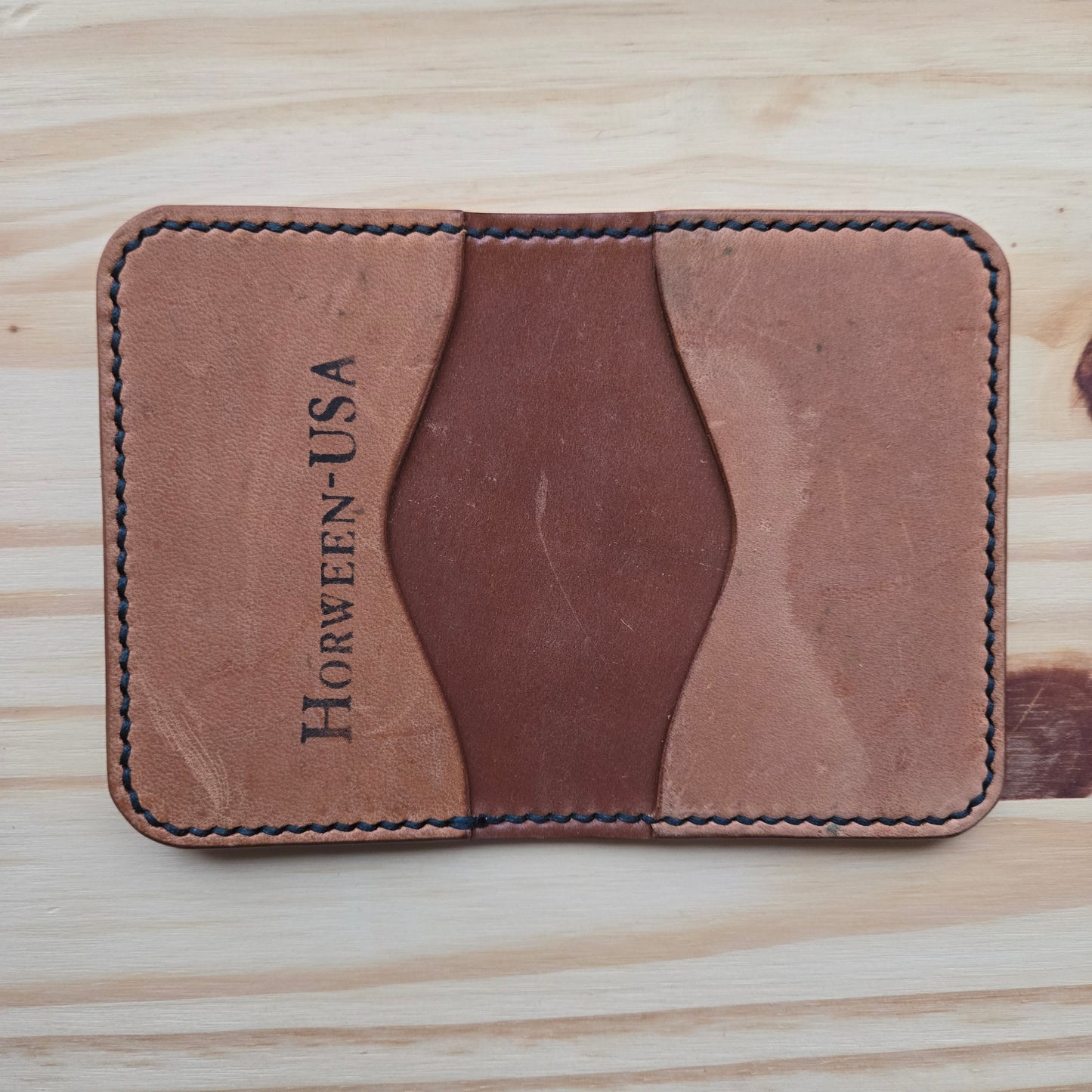 Stamped Natural Shell Pocket Bifold