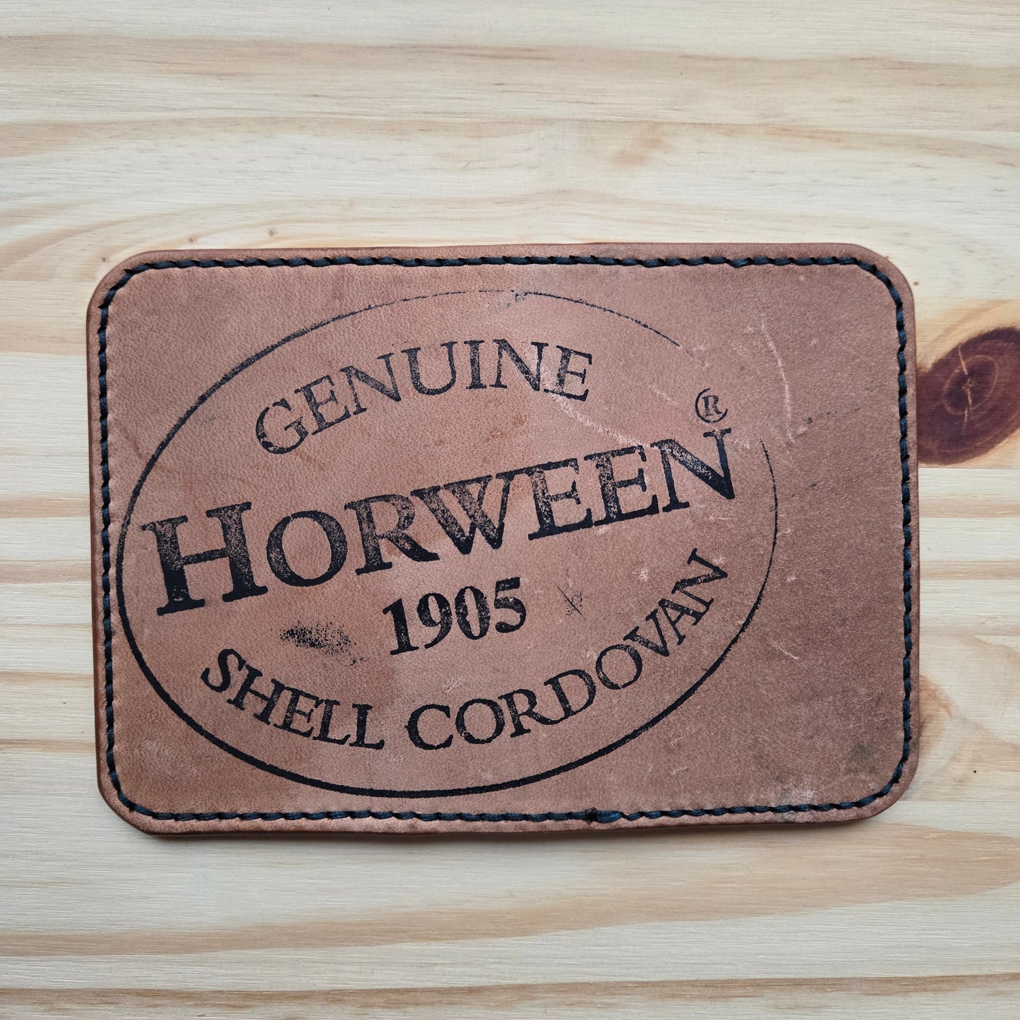 Stamped Natural Shell Pocket Bifold