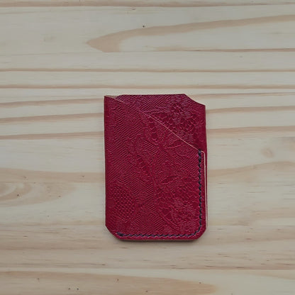 Red Cashmere Double Wrap Wallet